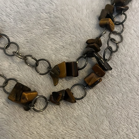 Tigers eye silver necklace - Picture 2 of 4